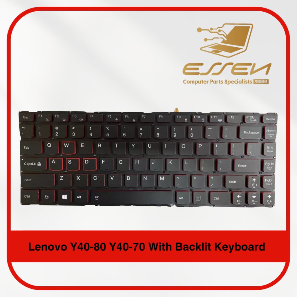 แป้นพิมพ์ทดแทนสําหรับ Lenovo Y40-80 Y40-70 พร้อม Backlit