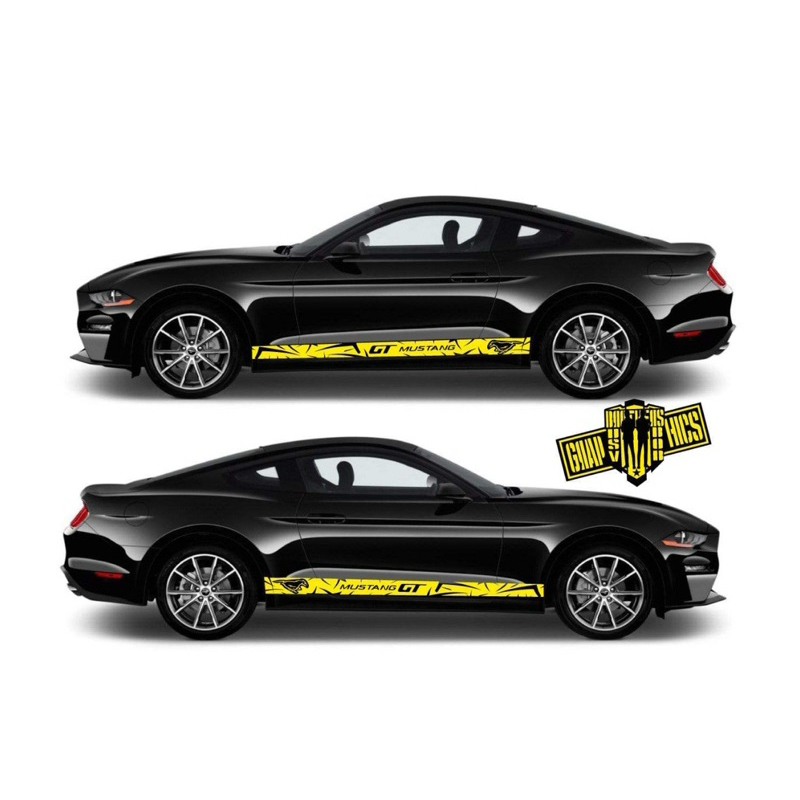 K820 MUSTANG GT 2 ด้าน Body Stripes สติ๊กเกอร์ไวนิล