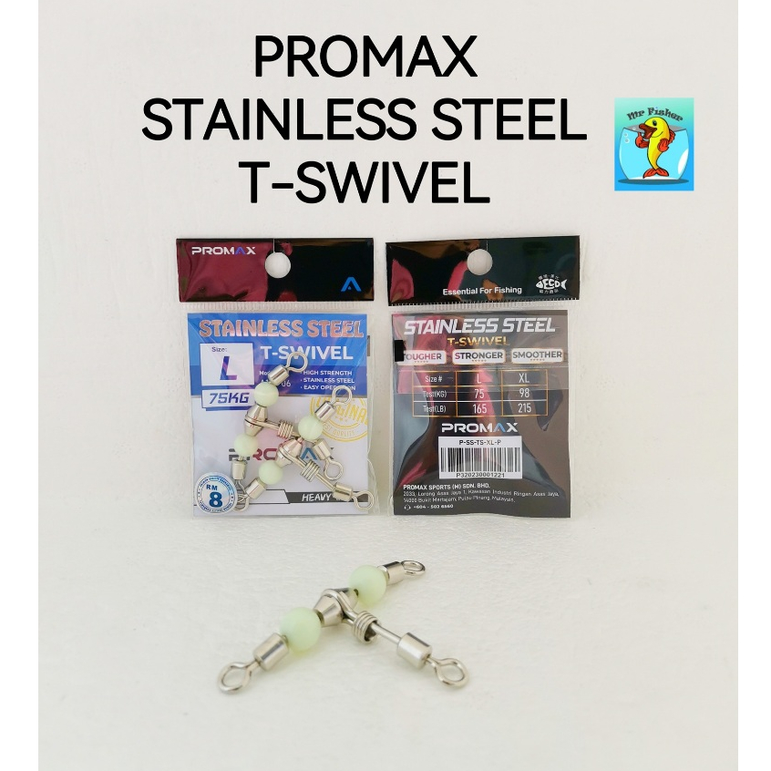 FISHER PROMAX สแตนเลส T-Swivel Heavy Duty น้ําเค็ม SW ตกปลา A127-06 Spreader T หมุน JK Janker Pro Ma