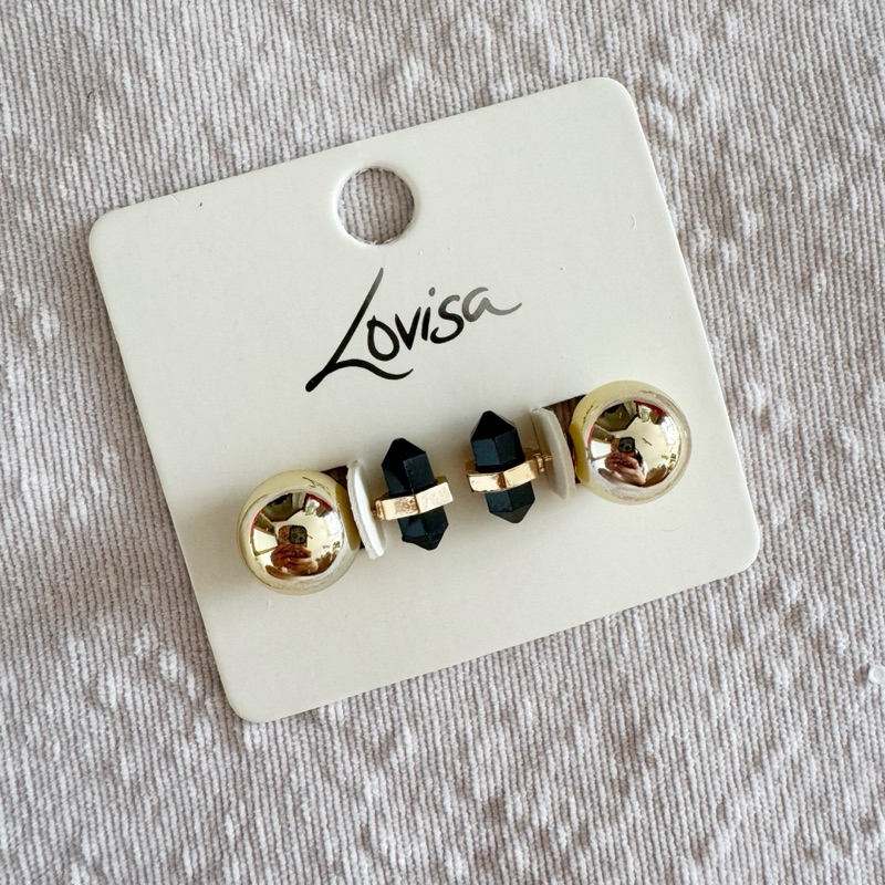 Lovisa ต่างหูสตั๊ด 2 ด้าน Golden Ball