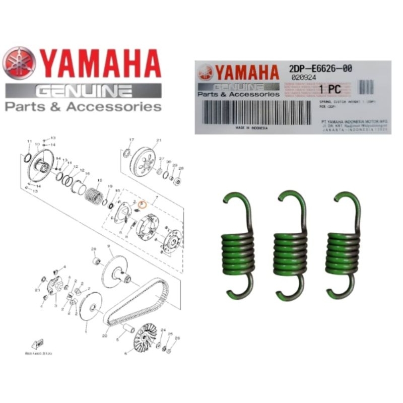 NVX155 NMAX155 NVX SPRING CLUTCH SHOE YAMAHA