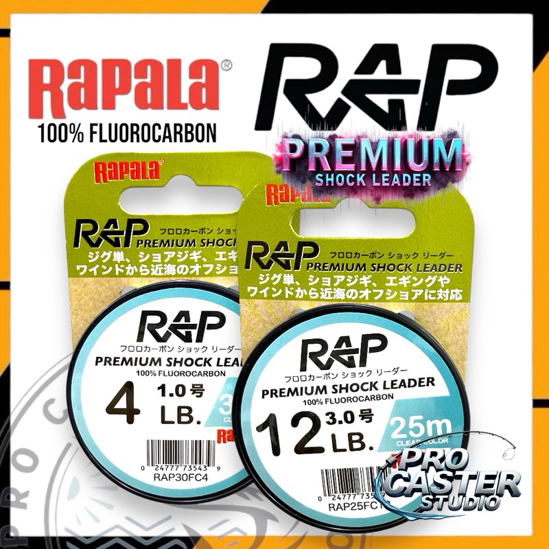 RAPALA RAP 100% FLUOROCARBON FISHING LEADER LINE TALI HANTU INVISIBLE LINE