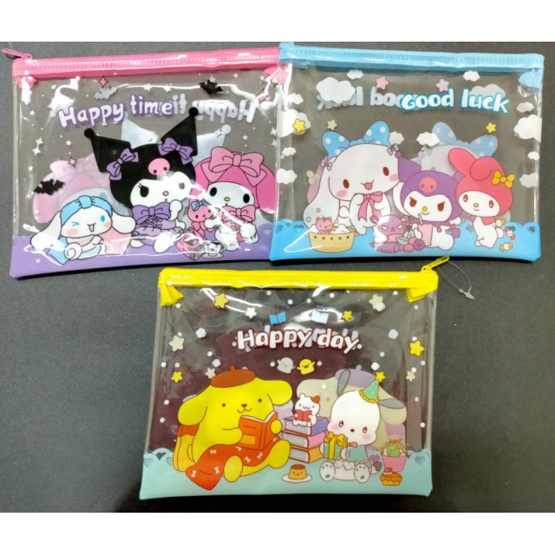 SANRIO A5 CARTOON STATIONERY ZIPPER FILE BAG (สุ่ม)