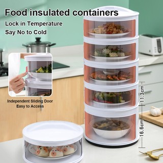 【yobox mall】Penutup Makanan Boleh Ditindan Lutsinar Bekas kalis habuk penyimpanan makanan bekas makanan kedap udara3/4/5