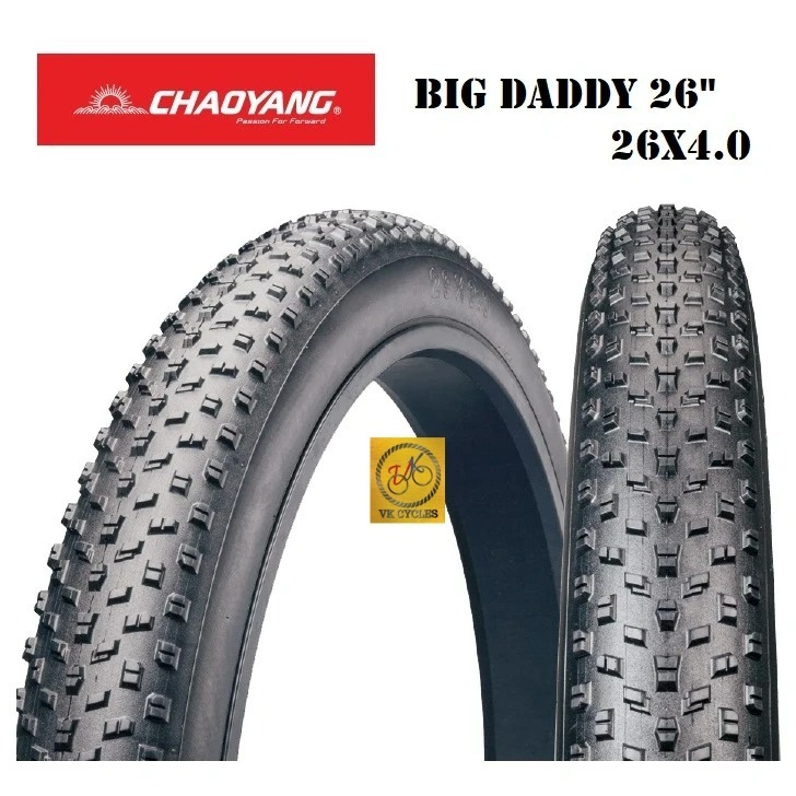CHAOYANG 26" BIG DADDY 26X4.0 (100-559) ยาง FATBIKE MTB Tube 26x4.0/4.90 (100/120-559) 120tpi 60tpi 