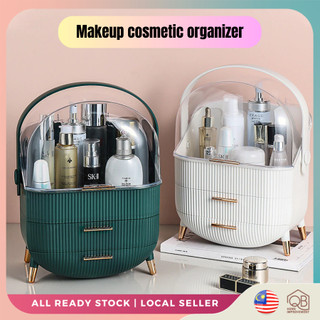 QB Makeup organizer skincare Cosmetic Makeup Drawer Storage Portable Premium Box Container Dustproof Bekas Mekap INS