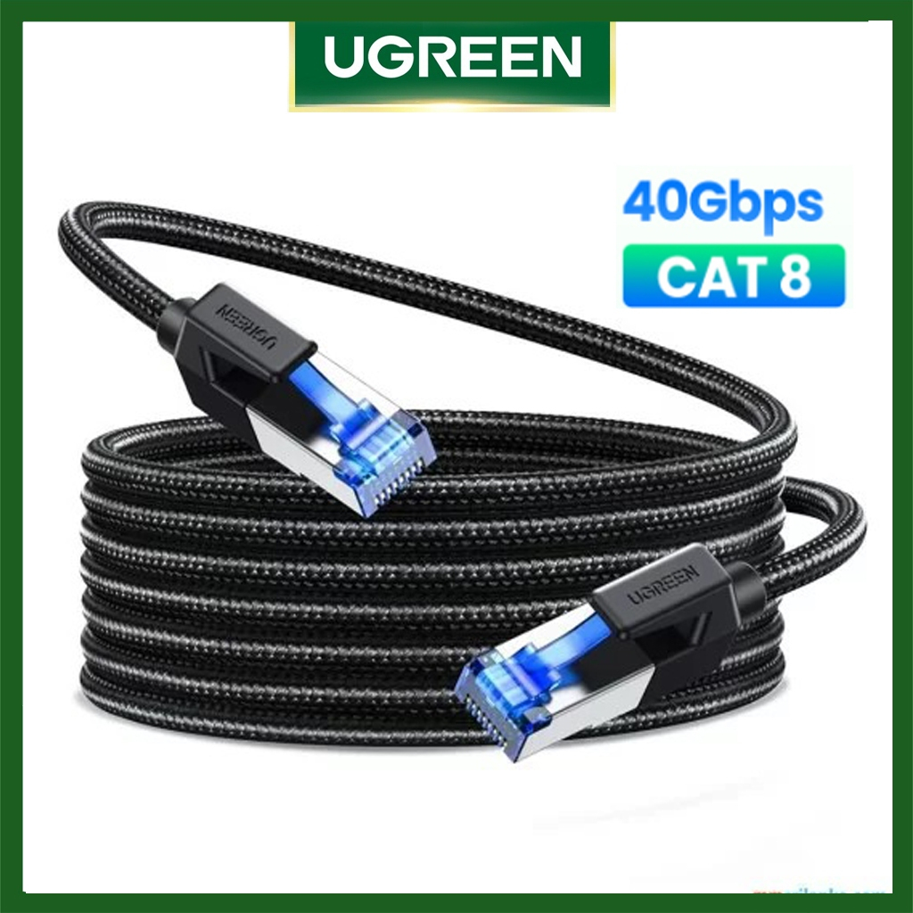 10M / 15M / 20M UGREEN NW153 CAT 8 F/FTP ROUND ETHERNET CABLE NYLON BRAID - Ugreen Cat8 สาย LAN