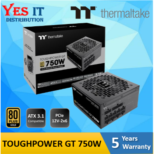 THERMALTAKE TOUGHPOWER GT 750W / GT 850W (ATX3.1) / GF 750W / GF 850W (ATX3.0) 80 PLUS GOLD FULL MOD