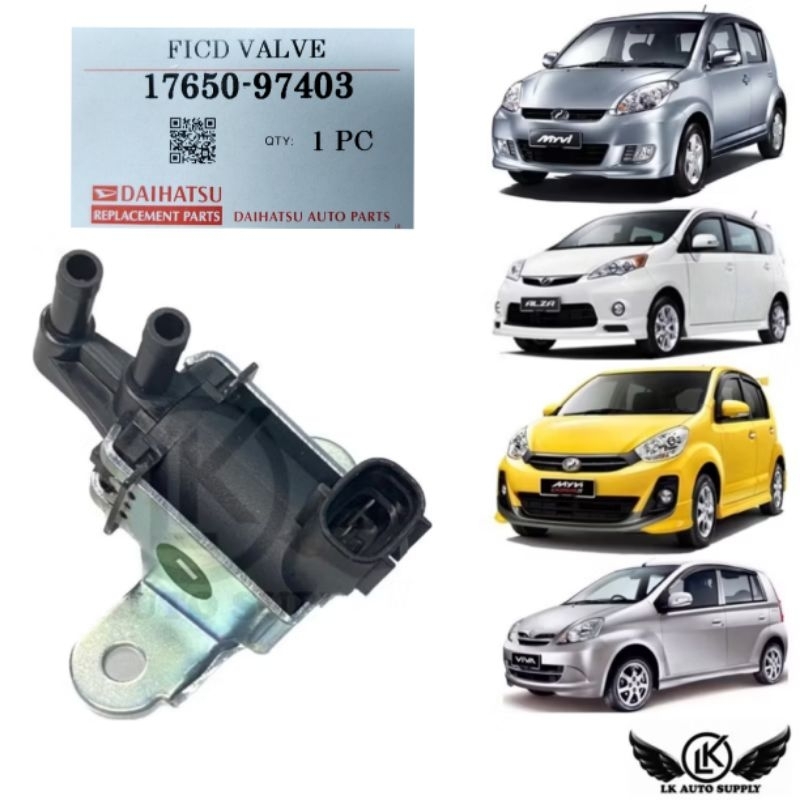 FICD VACCUM SOLANOID วาล์วสวิตช์ PERODUA MYVI 2005 MYVI LAGI BEST ALZA VIVA (17650-97403)