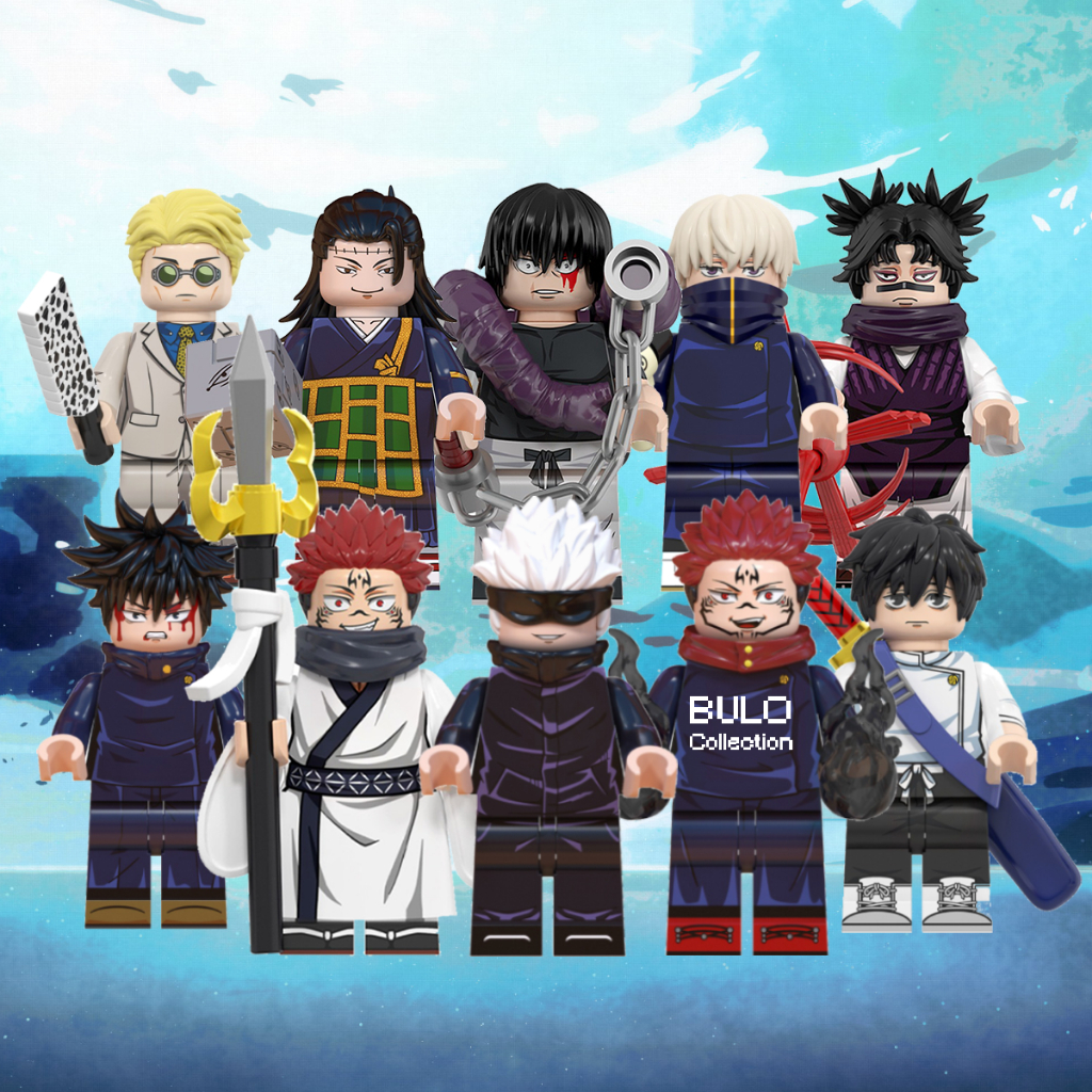 JJK Custom Minifigures Gojo Saturo Yuji Sukuna อะนิเมะ Building Blocks อิฐของเล่นประกอบ Action Figur