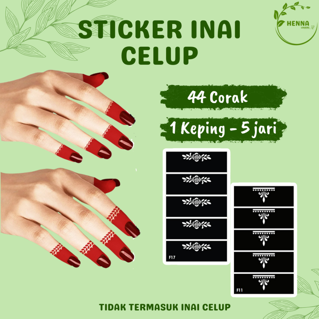 {5 FINGERS} เจ้าสาว Henna Dip สติกเกอร์ออกแบบนํากลับมาใช้ใหม่ Henna Dip Stencil สติกเกอร์สําหรับหมั้