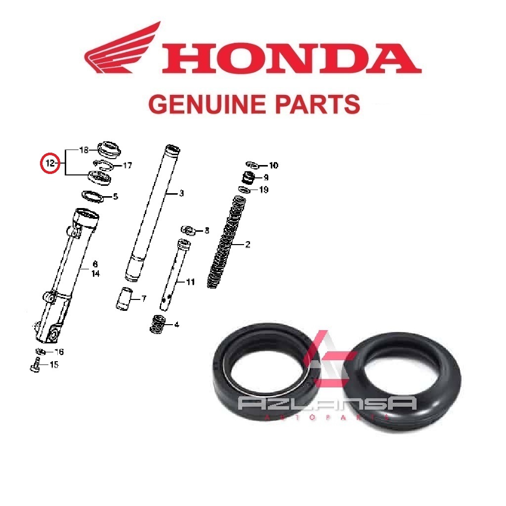 ซีล FR ส้อม ( 51490-KRM-852 ) RS150R V1 V2 V3, RS-X V1 V2, ADV 150, ADV 160, PCX & PCX 160 💯 ฮอนด้า