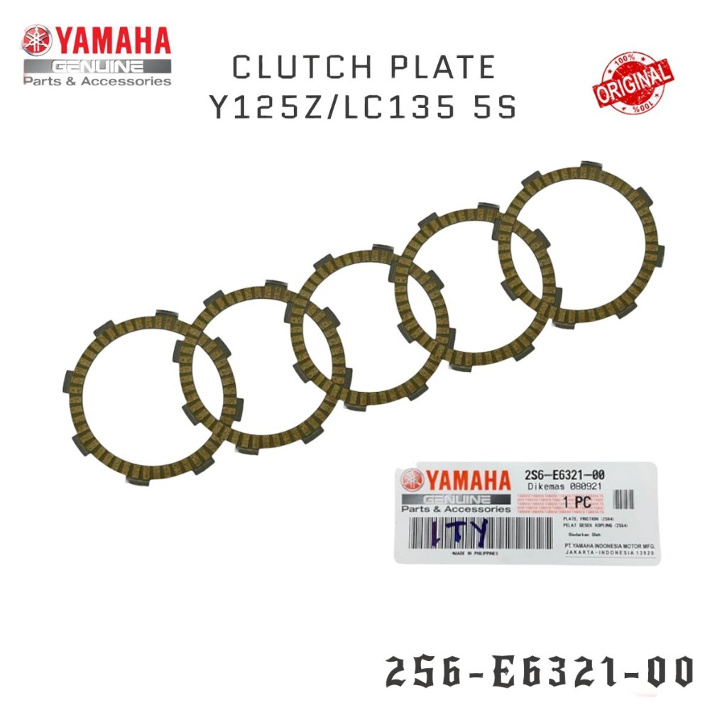 YAMAHA Y125ZR LC135 5S CLUTCH DISC 2S6-E6321-00 KLIT KLAS LINING DISC Y125Z LC 135 แผ่นแรงเสียดทานคล