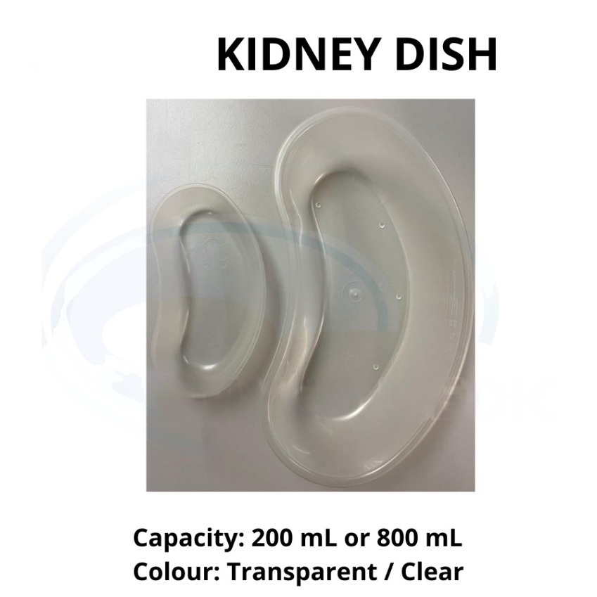 Kidney Dish Autoclavable Polypropylene 200 mL 700 mL 800 mL ใสทิ้งรีไซเคิล