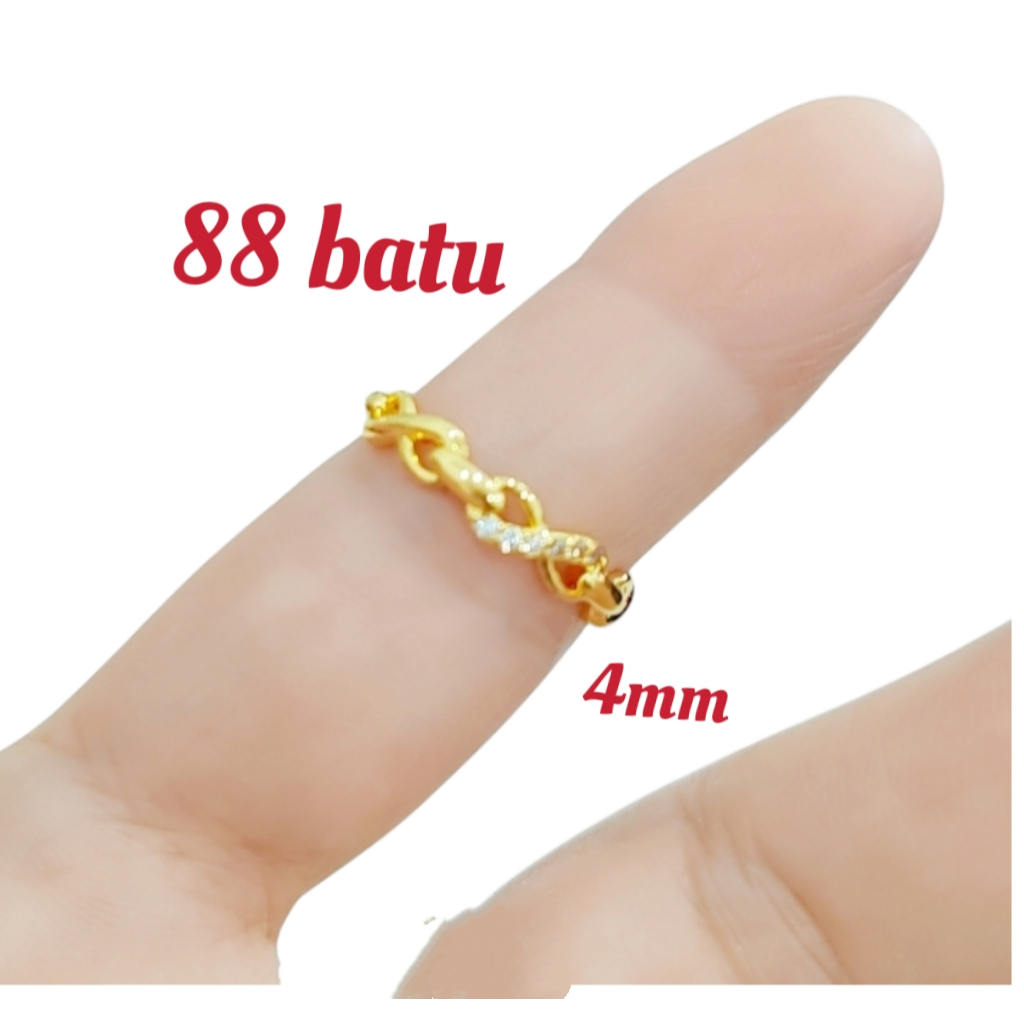 88 bangkok Gold Stone Ring แหวนเพทาย