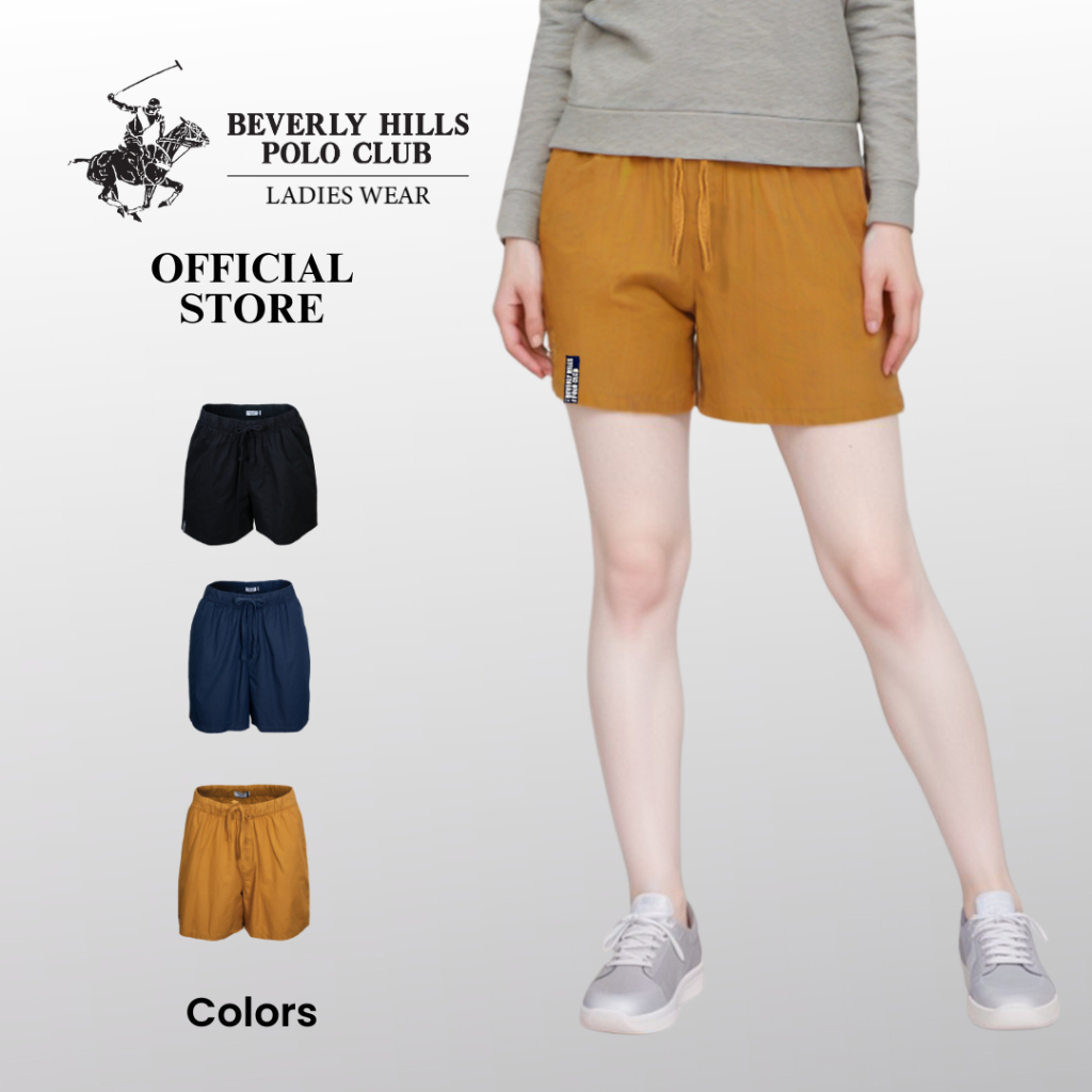 BHPC BHC349-1 ผู้หญิง Seluar Pendek Wanita Casual Drawstring | กางเกงขาสั้น Pinggang Getah Poket Sis