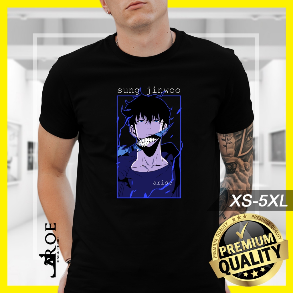 🔥 Baju Tshirt SOLO LEVELING SUNG JINWOO Arise Anime Unisex + Plus Size 🔥