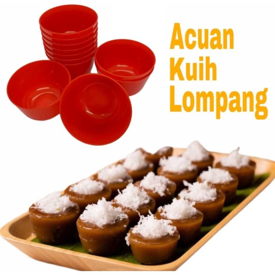 ACUAN KUIH LOMPANG / APAM / KOSUI / NONA MANIS CUP สีแดง 144 ชิ้น/ถุง