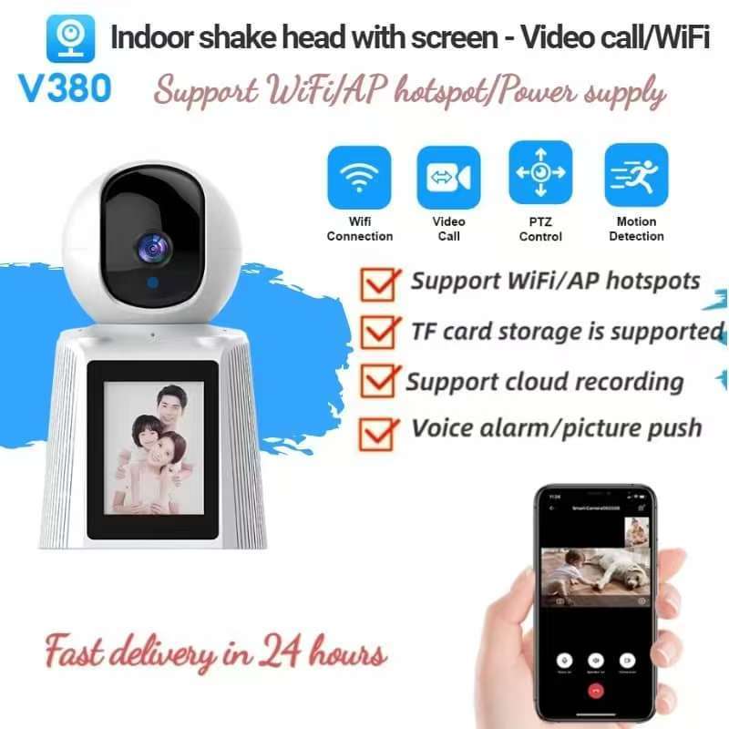 V380-C3 อัจฉริยะวิดีโอคอลกล้องวงจรปิด WIFI HD 3MP ความปลอดภัยไร้สาย IP บันทึกเสียงสมาร์ทวิดีโอโหมดกล