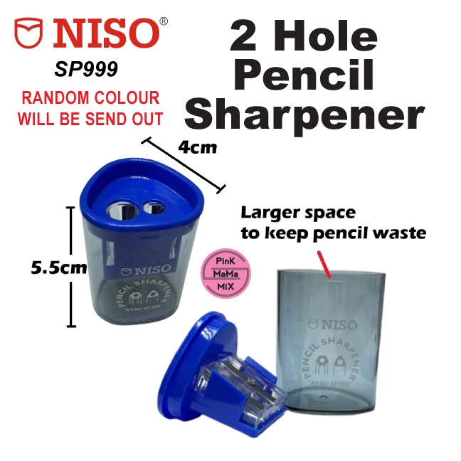 กบเหลาดินสอ NISO SP999 2 หลุม (สีสุ่ม)