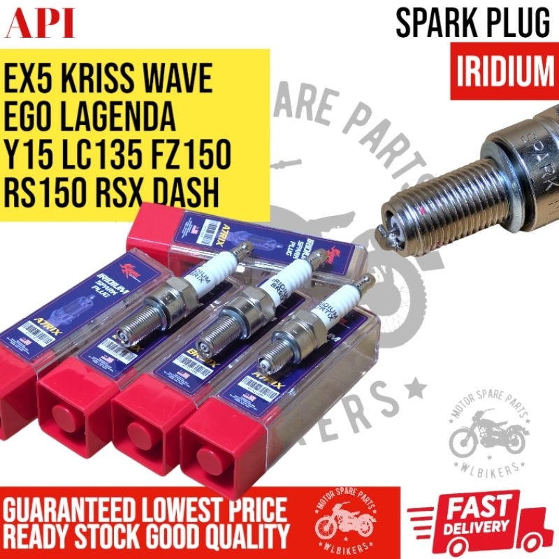 [ใหม่] SPARK PLUG MOTOR IRIDIUM RACING CR7HIX CR8EIX CR9EIX EX5 KRISS WAVE SRL110 SRL115 Y15 LC135 F