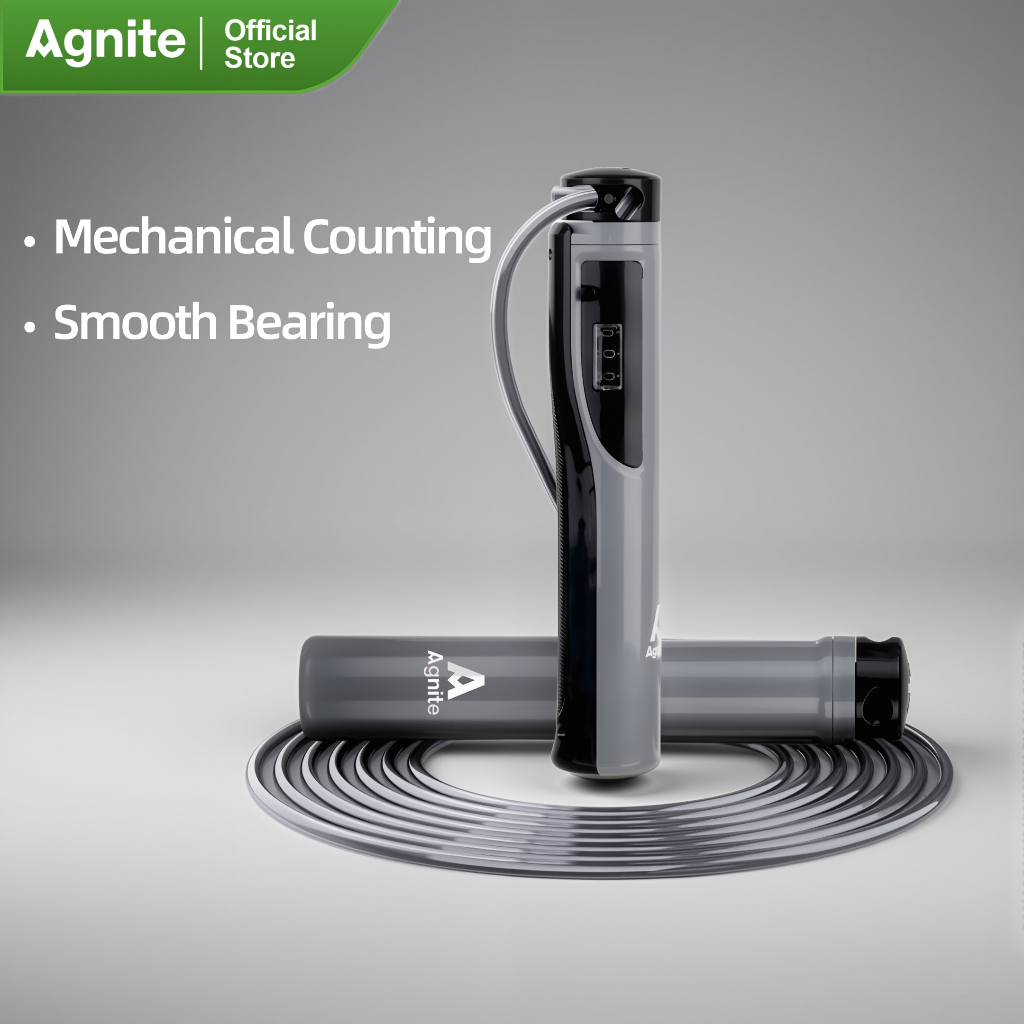 Agnite Steel นับเชือกกระโดด 2.8m Tali Lompat กระโดดเชือก Home Fitness Training Gym Sport 跳绳