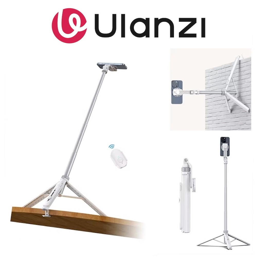 Ulanzi TT88 144 ซม.4 in 1 ที่วางโทรศัพท์แม่เหล็กเหนือศีรษะขาตั้งกล้องSelfie Stickบลูทูธรีโมทคอนโทรลส