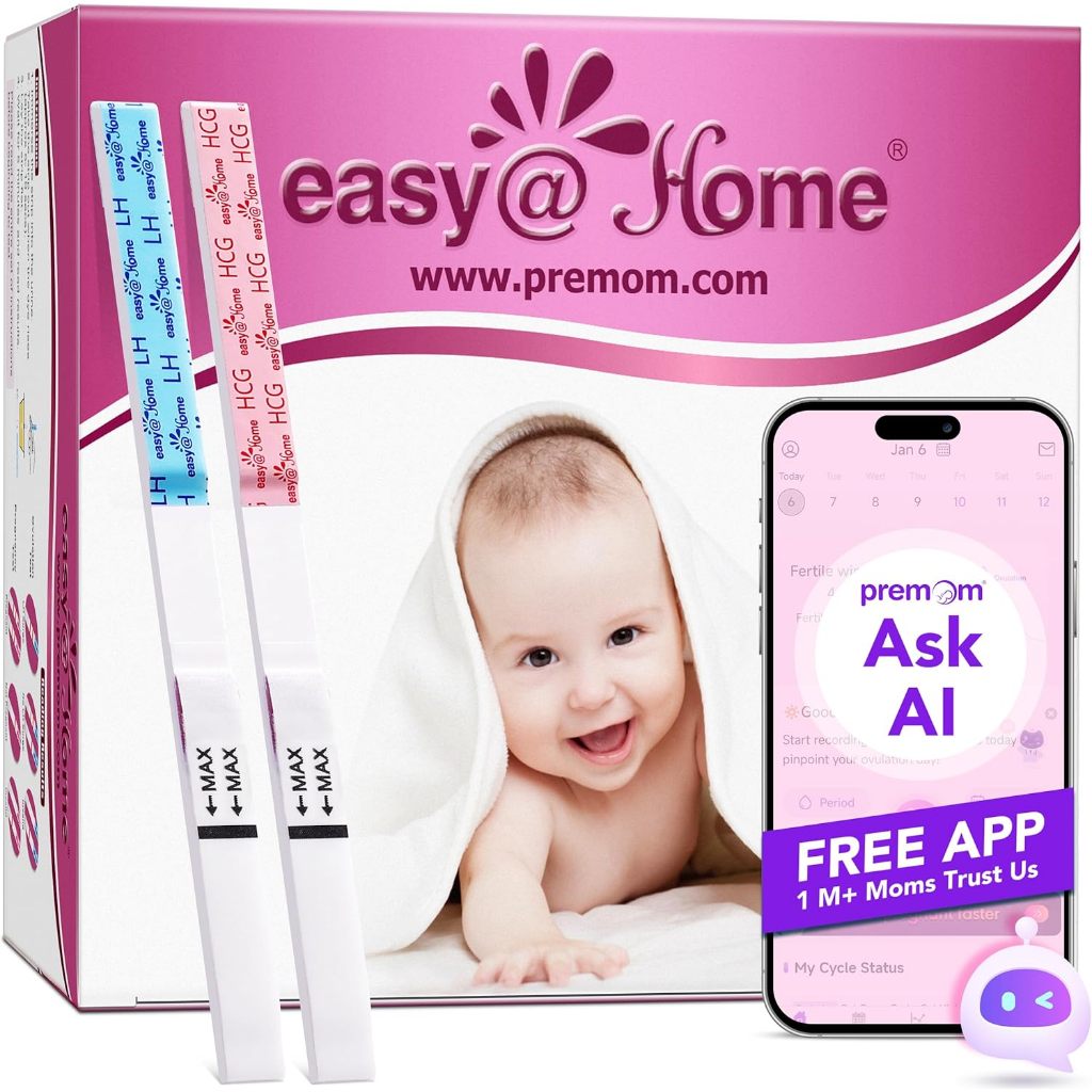 Easy@Home Ovulation Test Strips and Pregnancy Test Strips Combo Kit, (LH + HCG) Klein Explorer