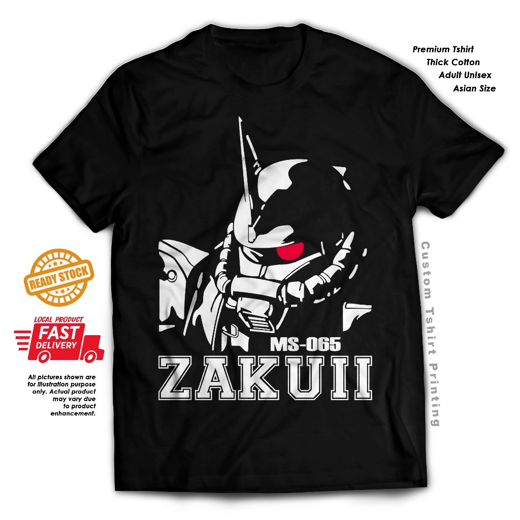 เสื้อยืดผ้าฝ้าย GUNDAM ZAKU