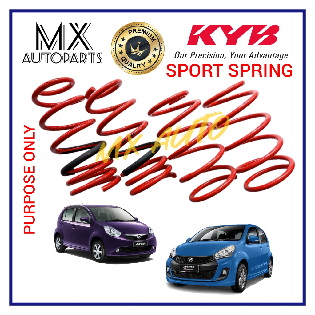 KYB ULTRA FLEX SPORT LOWER SPRING PERODUA MYVI M300 LAGI BEST ICON M600 2005-2017 ( 1SET FRONT&REAR 