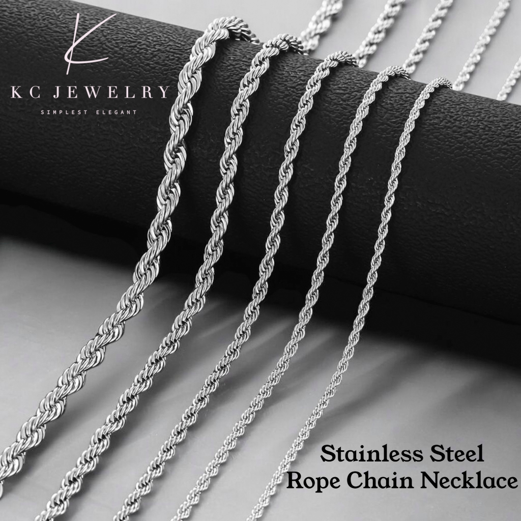 KC Jewelry - สร้อยคอโซ่เชือกสแตนเลส