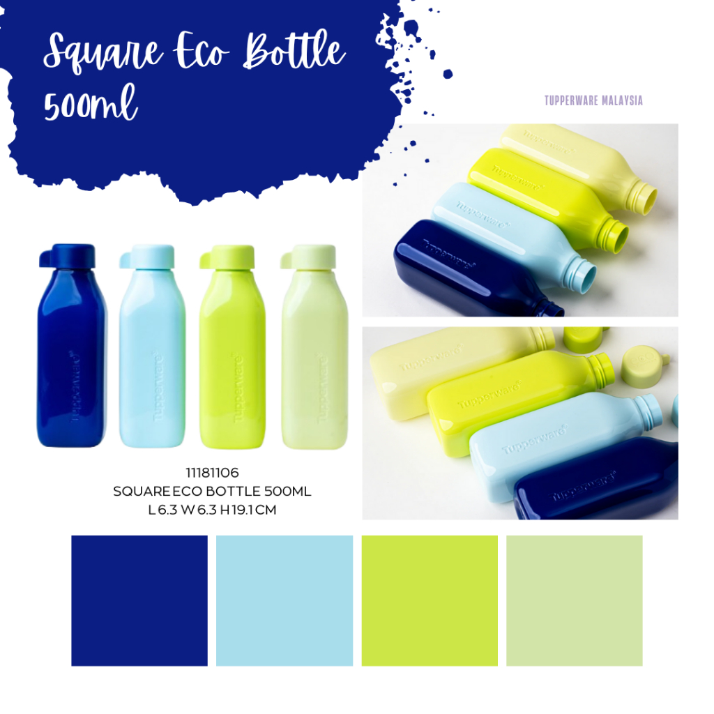 Tupperware Square Eco Bottle 500ml (2)