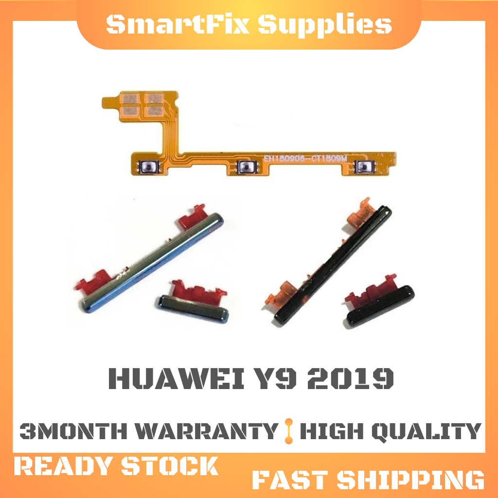 เข้ากันได้กับ HUAWEI Y9 2019 เปิดไฟ + ปริมาณริบบิ้น Flex Cable Y9 ปุ่มบนปุ่ม Off & Volume