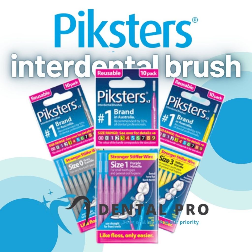 Piksters แปรงซอกฟัน (10 ชิ้น OR 2 ชิ้น) ขนาด 00, 0, 1,2,3,4,5,6,7,แพ็ควาไรตี้ (00-6) 牙刷牙