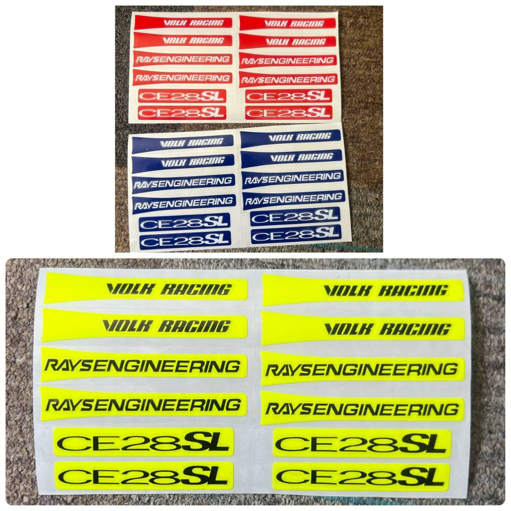 สติ๊กเกอร์ขอบ CE 28 SL VOLK RACING = 1 PAIR สําหรับขอบ 15 n 16 นิ้ว