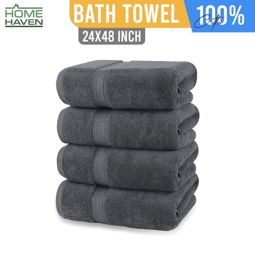 ผ้าขนหนูอาบน้ําระดับพรีเมียม US 60x120 ซม. 500 GSM 100% แหวนปั่นผ้าฝ้ายนุ่มพิเศษดูดซับสูงและแห้งเร็ว