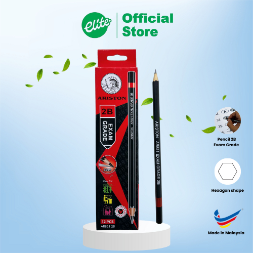 ELITE 2B PENCIL EXAM GRADE 2B PENCIL 1 กล่อง 12 ชิ้น
