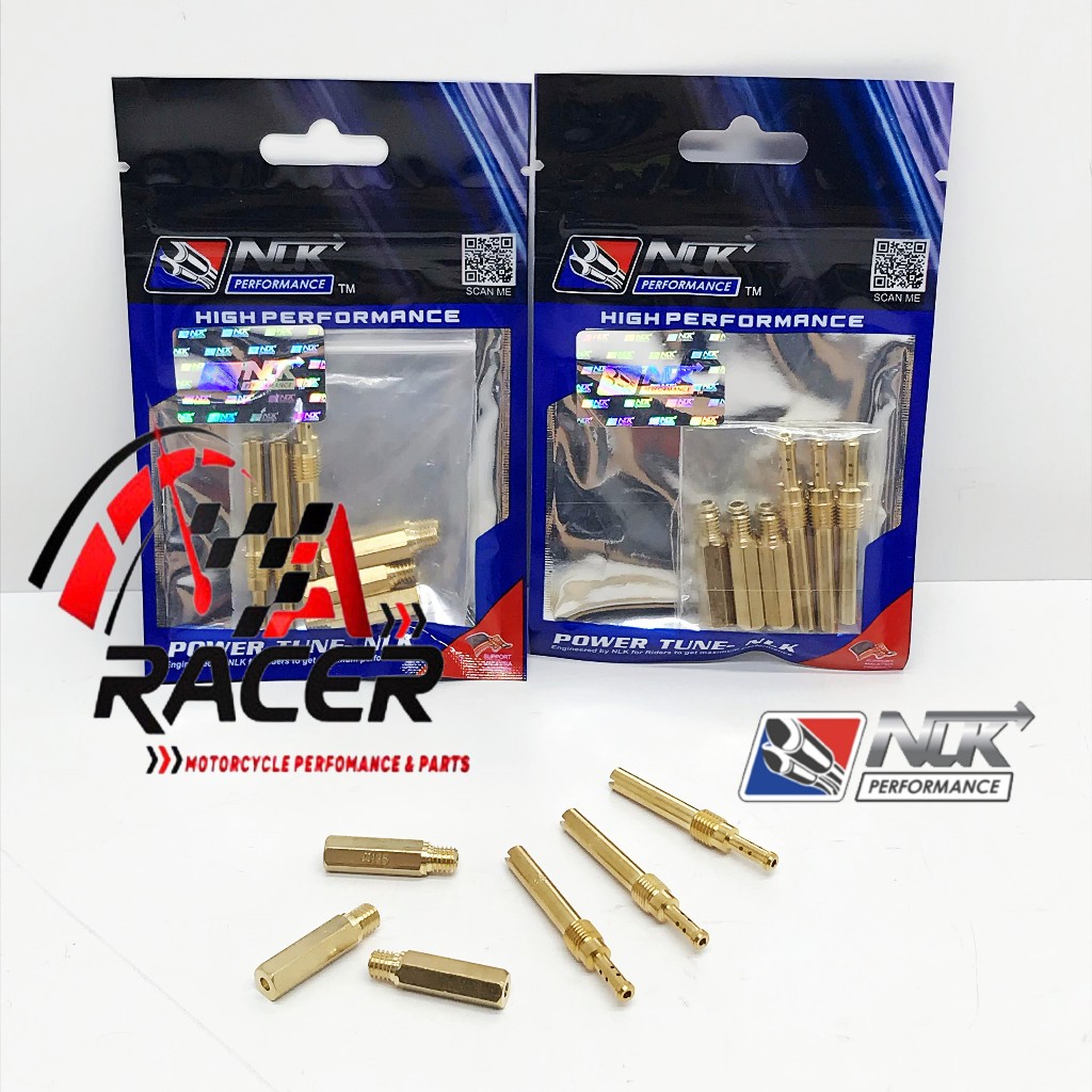 NLK Performance (ยาวพิเศษ) หลัก Jet & Pilot Jet (คาร์บูเรเตอร์ PWK)-ชิ้นส่วน 100%