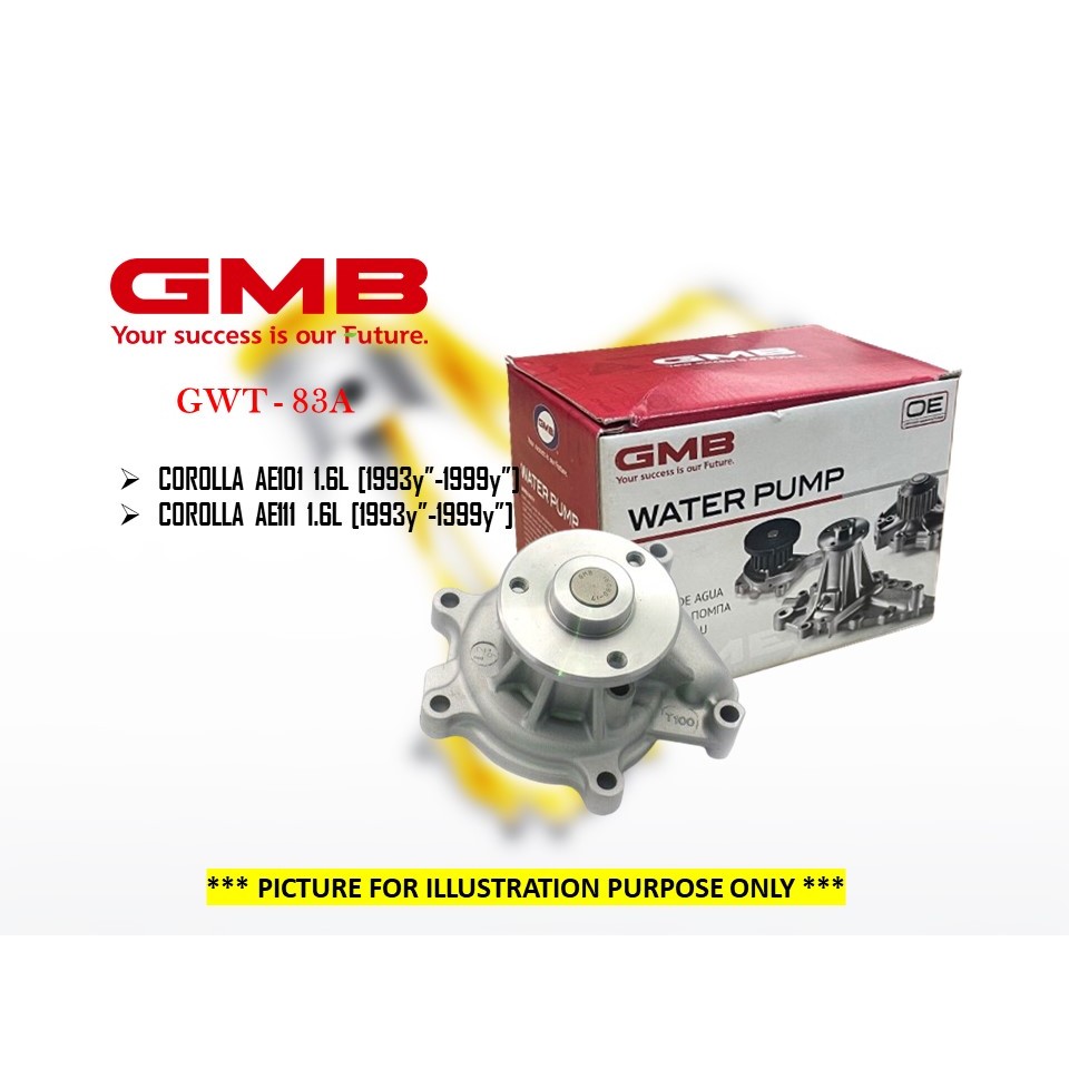 GMB - ปั๊มน้ํา Toyota Corolla AE101 AE111 1.6L 16V GWT-83A