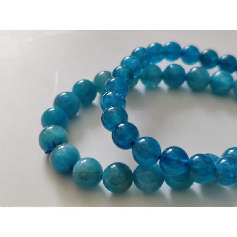 [สร้อยข้อมือคริสตัลธรรมชาติ] Blue Apatite Apatite
