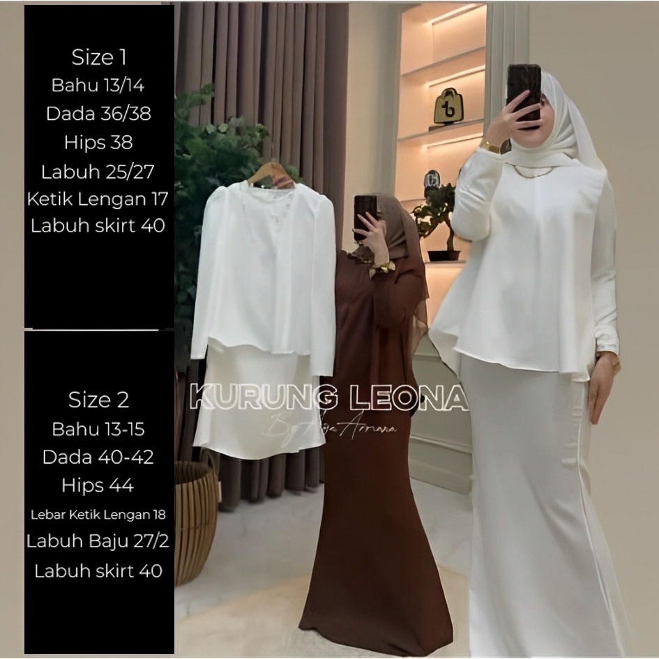 ชุดเดรสมุสลิม Baju Kurung Leona By RUBBA