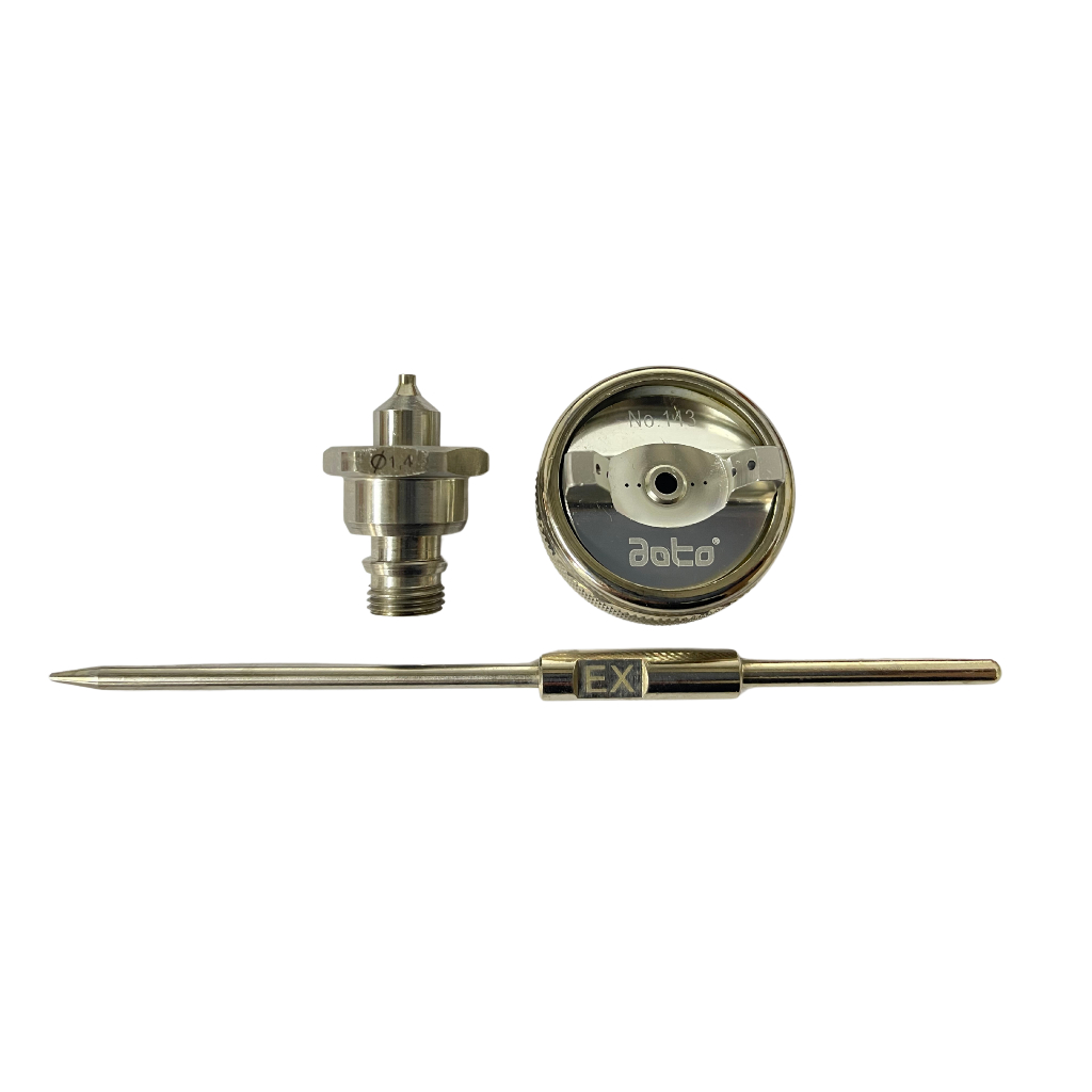 Devilbiss/Aoto เข็ม 1.4 มม./1.8 มม., หัวฉีดและฝาปิดลมสําหรับ Devilbiss JGX-502 - รูปที่ 3