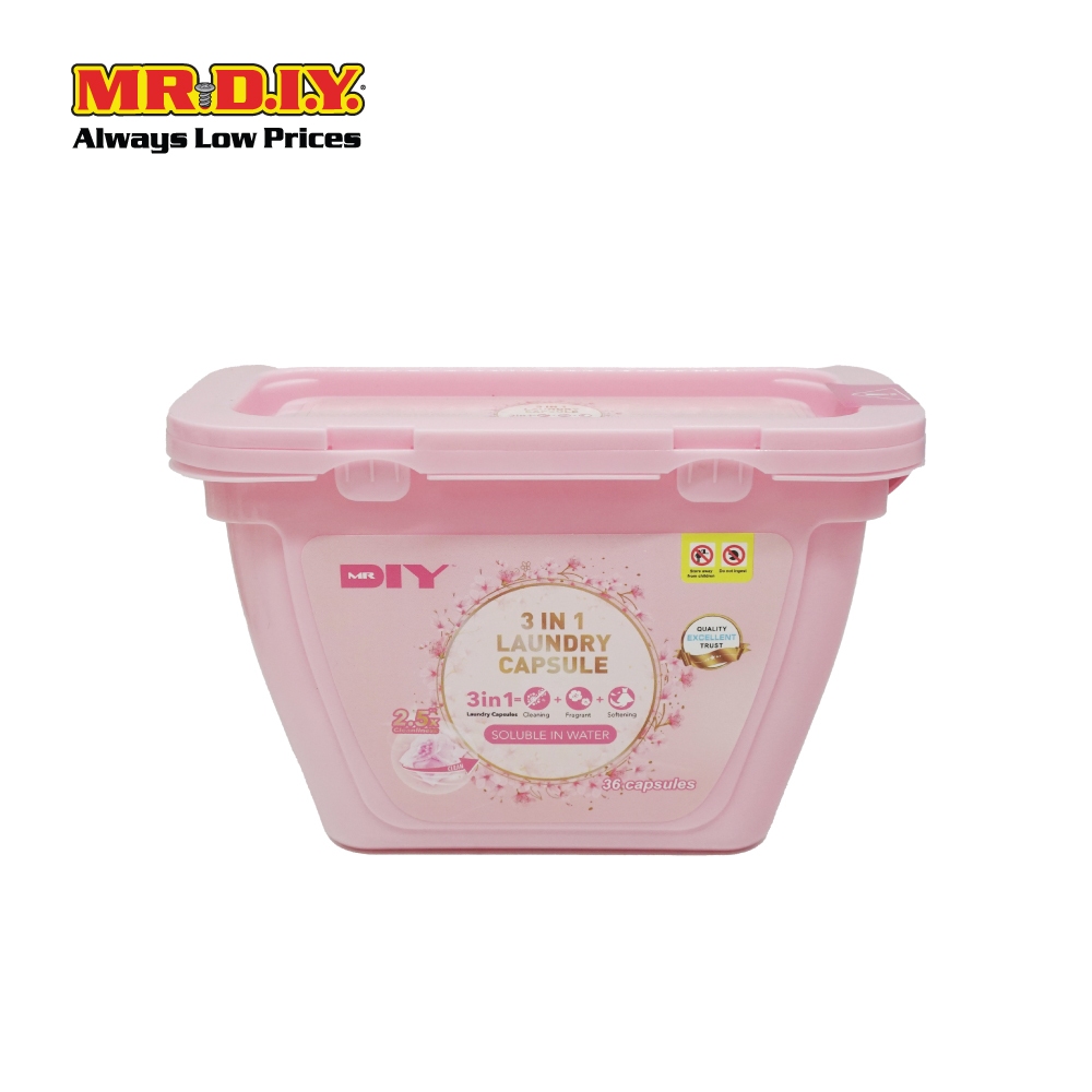 (MR.DIY) 3 IN 1 Laundry Capsule Cleaning Fragrant & Softening (36 แคปซูล)