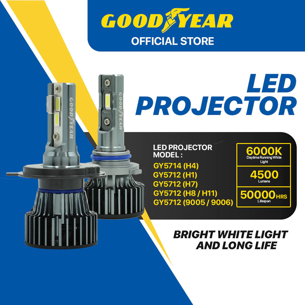 GOODYEAR - ชุดหลอดไฟหน้า LED LS3 - H1/H4/H7/(H8 & H11)/(9005 & 9006) 12V&24V 6000K