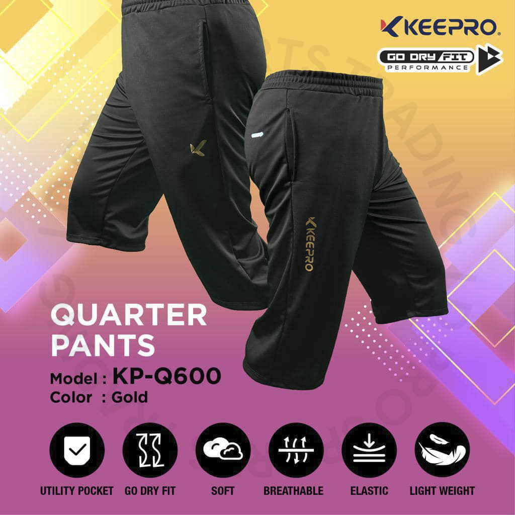 KEEPRO Pant 3/4 KP-Q600 Black Gold