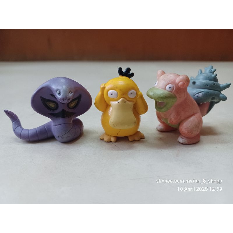 Pokemon Bandai 1999 - Psyduck, Arbok และ Slowbro