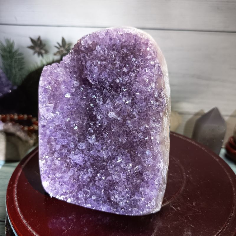 Sky 76 geode คริสตัลอเมทิสต์ธรรมชาติ