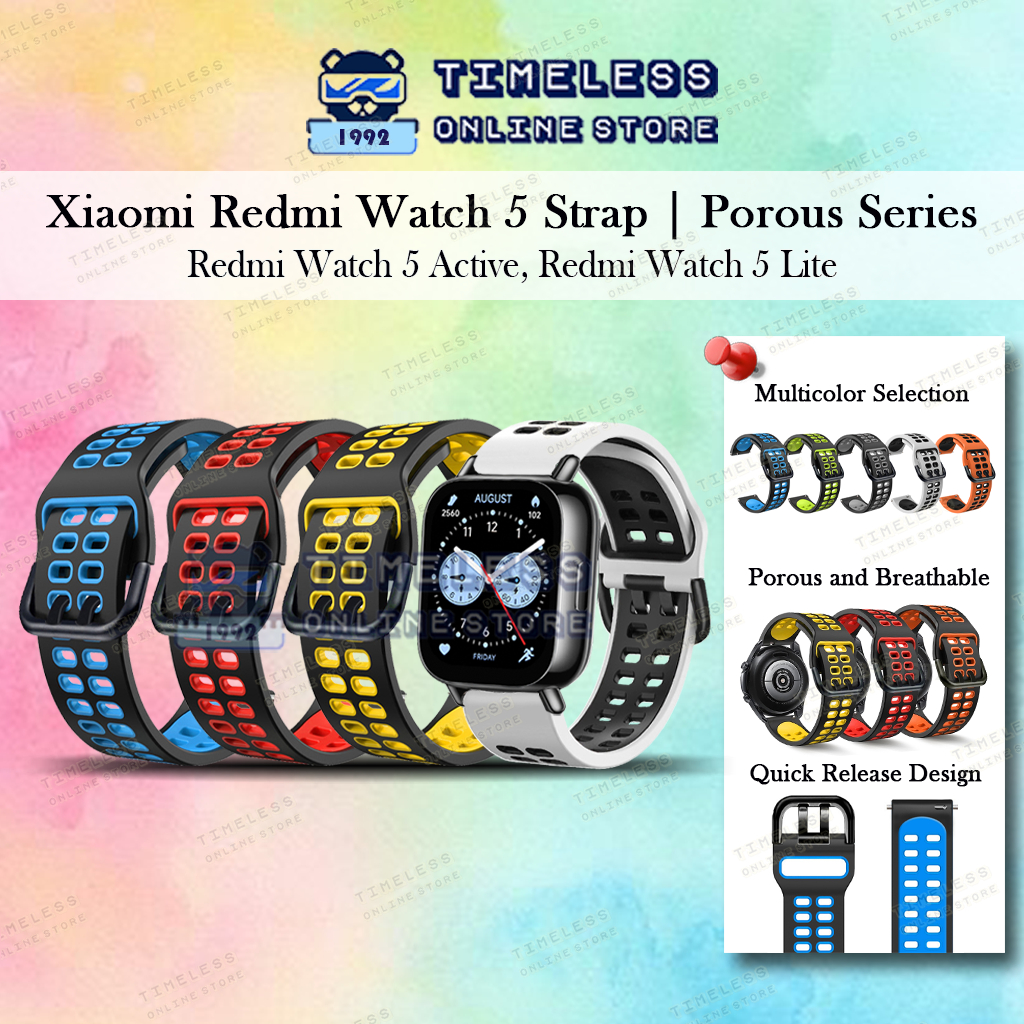 🇲🇾 Xiaomi Redmi Watch 5 Active / 5 Lite Strap, มีรูพรุน 22mm Sport Band, ระบายอากาศได้และสบาย (Xiao 