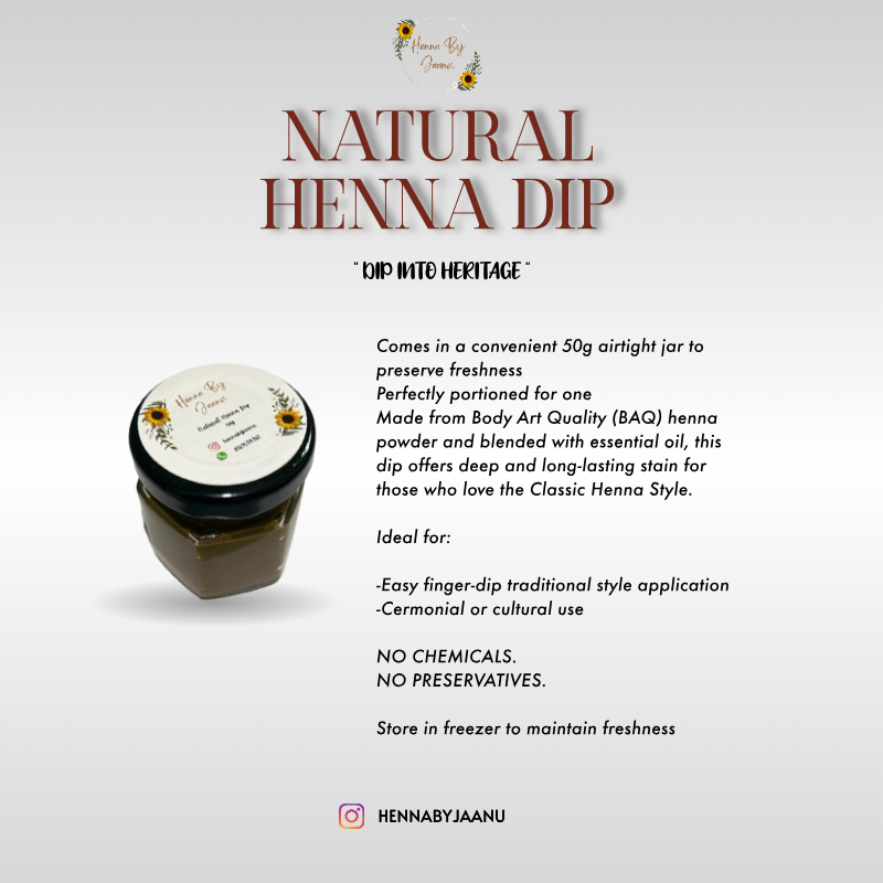 Natural Henna Dip Henna By Jaanu