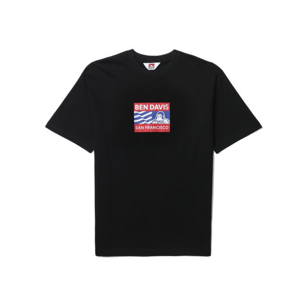 เสื้อยืดพิมพ์ลาย Ben Davis Logo San Francisco ( สีดํา )